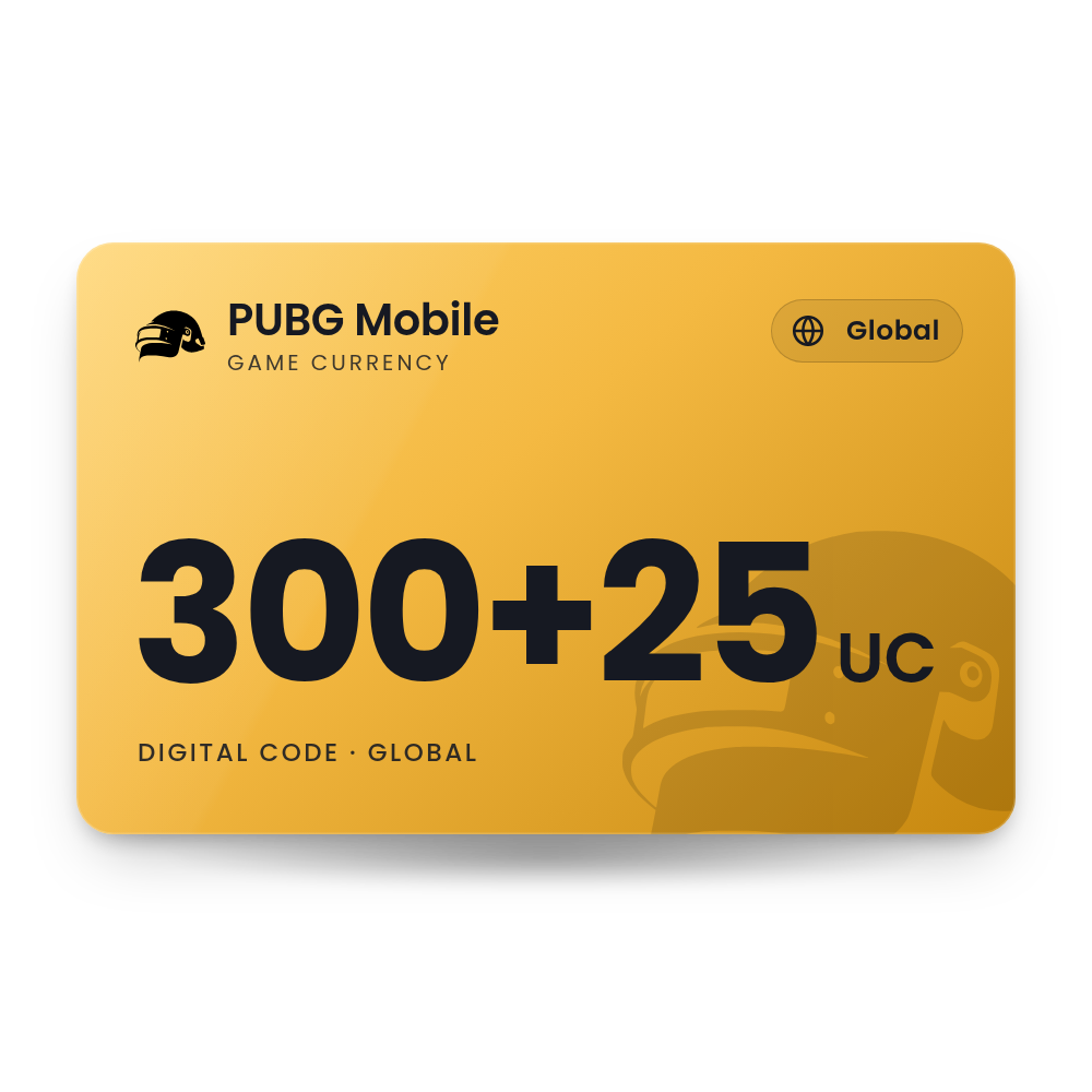 PUBG Mobile 300+25 UC (Global)