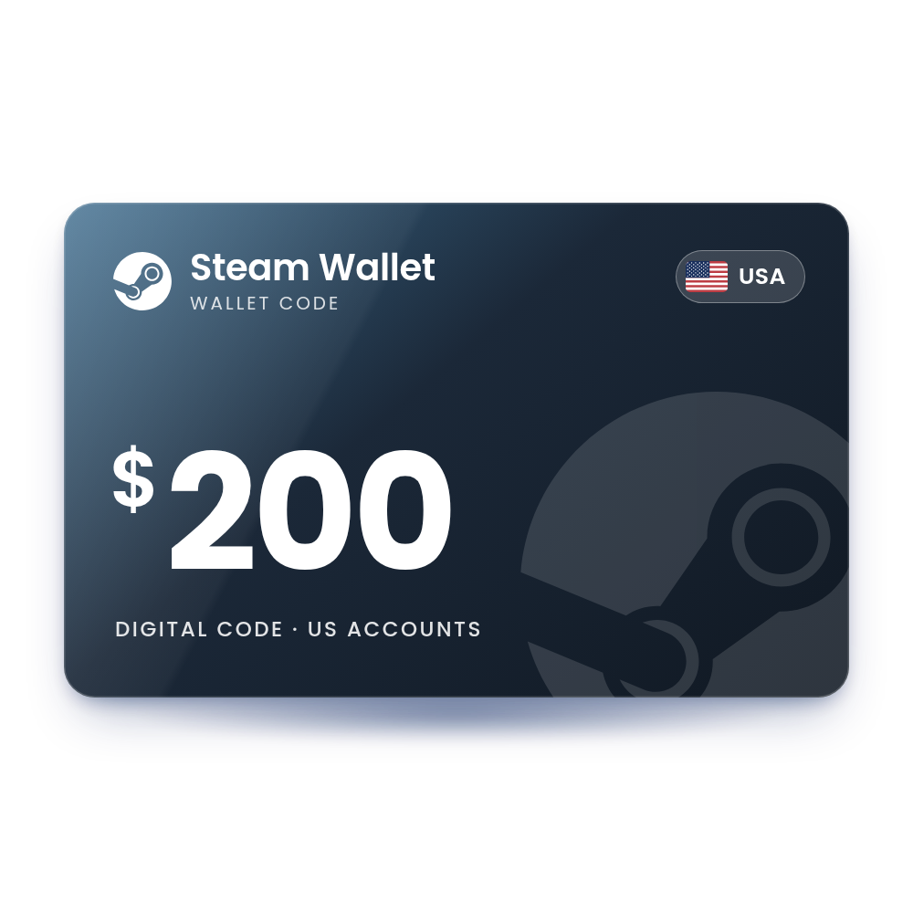 Steam Wallet $200 (USA)