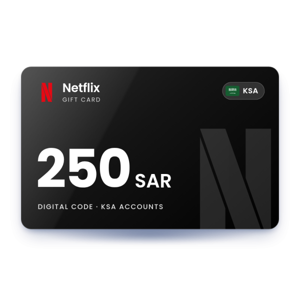 Netflix Gift Card 250 SAR - KSA Store